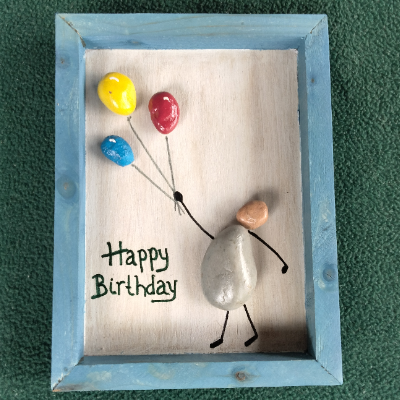 Happy Birthday Pebble Art