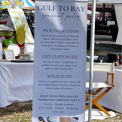 Permanent Jewelry Booth Set Up (Multiple Pics)