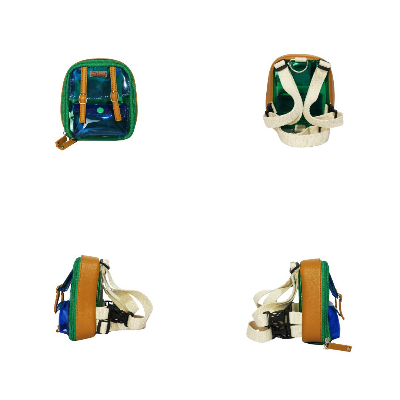 Ruffsack Handmade Dog Backpack With Harness – Jelly Dale In Green