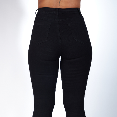 High Rise Distressed Denim Jeans