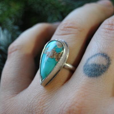 Brass Teardrop Hoops