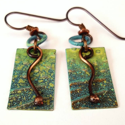 Custom Patina And Texture Earrings With Extras
