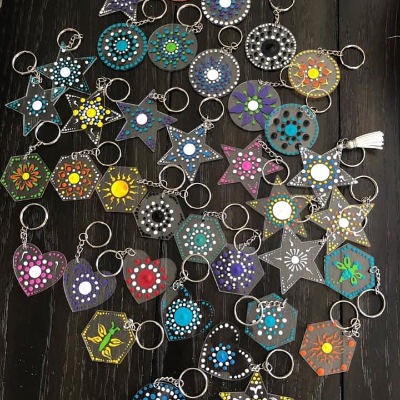 Mandala Acrylic Keychains