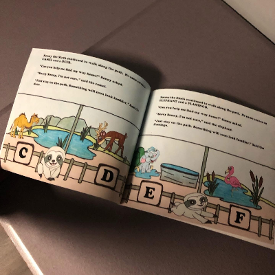 " Your Name" Is Lost At The Zoo - Book 'N Buddy Combo