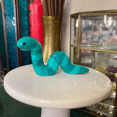 Green Wormie Sculpture