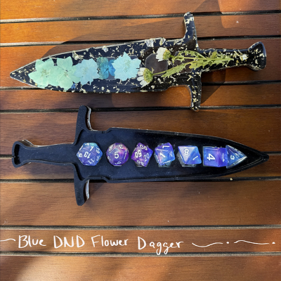 Handmade Resin Dnd Dice Holder Set