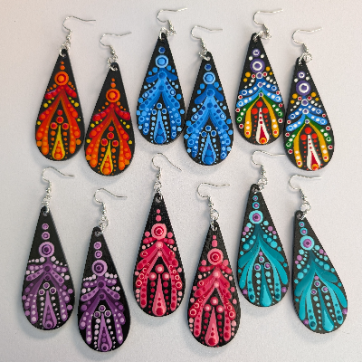Hand Painted Earrings & Pendant Necklaces