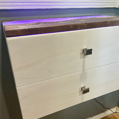 Epoxy Double Floating Nightstand