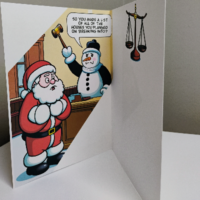 Christmas Card "Santa Arrested" A7