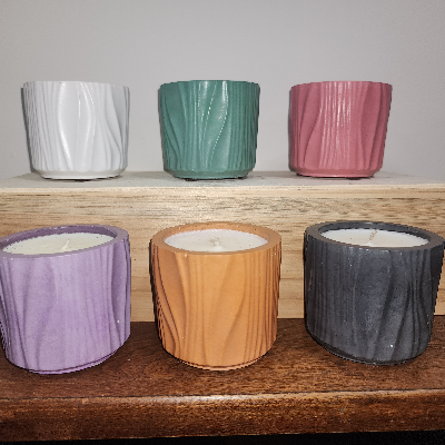 4 Oz 100% Soy Cement Candle Orange