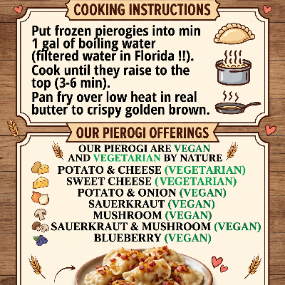 Pierogi Sauerkraut & Mushroom