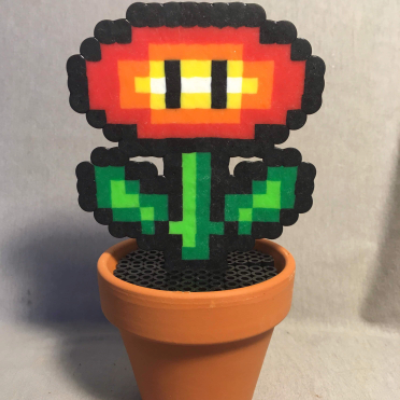 Potted Pixelated Character