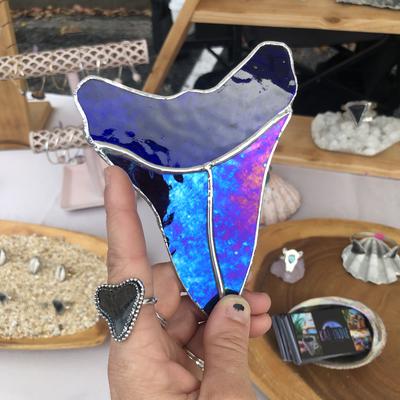 Stained Glass Shark Teeth