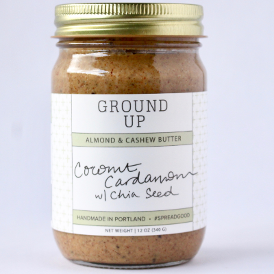 12oz + 4oz Coconut Cardamom With Chia Seeds Almond And Cashew Butter