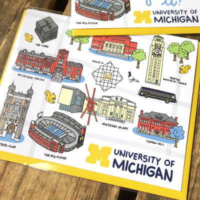 Michigan Illustrated Cards, Art Prints And Gifts