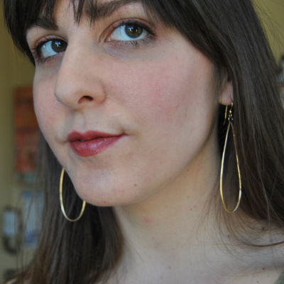 Large Teardrop Hoop Earrings