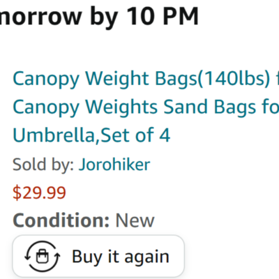Canopy Weights 140 Lbs