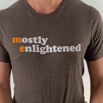 Mostly Enlightened Logo Shirt - Brown