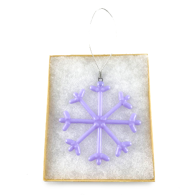 Fused Glass Snowflake Ornament