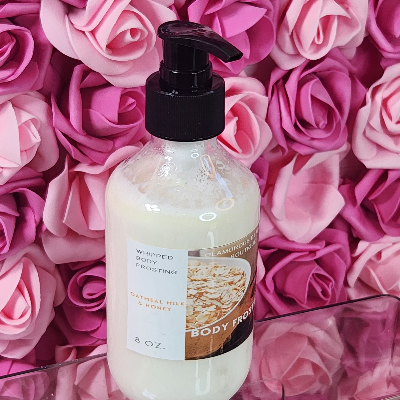 Oatmeal Milk & Honey Whipped Shea Butter Moisturizer. Handmade Shea Butter Body Frosting. All Natural Hand And Body Lotion 8 Oz